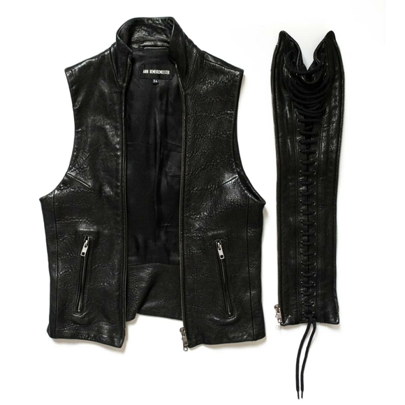 Ann Demeulemeester Leather FW11 Corset Laceup Vest - Picture 3 of 4